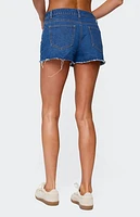 Edikted Birdy Low Rise Denim Shorts