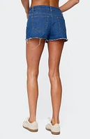 Edikted Birdy Low Rise Denim Shorts