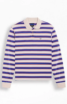 Brixton Vintage Striped Long Sleeve Polo Shirt