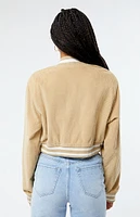 PacSun Extra Cropped Corduroy Varsity Jacket