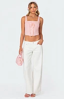 Edikted Ballet Baby Lace Up Corset