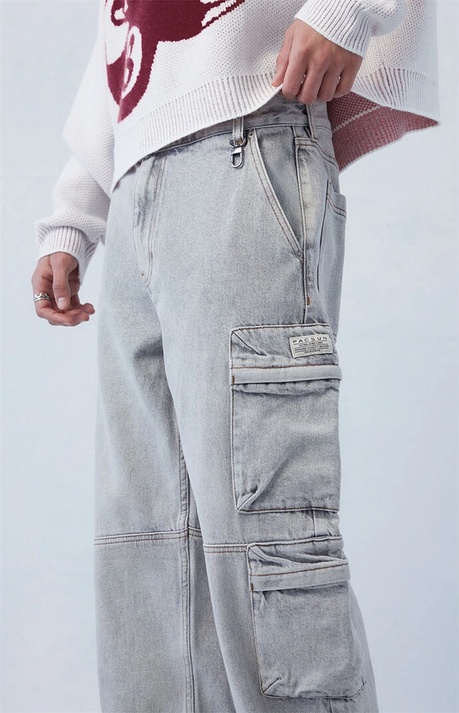 Eco Gray Baggy Cargo Jeans