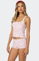 Edikted Strawberry Girl Printed Tank Top