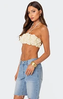 Edikted Flower Girl Crochet Crop Top