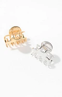 LA Hearts 2 Pack Metal Hair Claw Clips