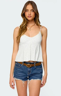 Edikted Kelli Floral Babydoll Tank Top