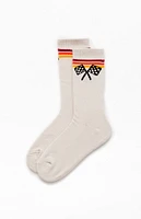 PacSun Racing Stripe Crew Socks