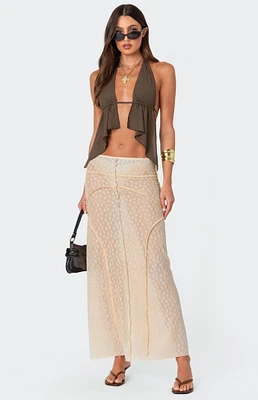 Edikted Inside Out Sheer Lace Maxi Skirt