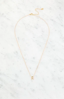 LA Hearts R Initial 14K Gold Plated Necklace
