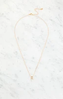 LA Hearts R Initial 14K Gold Plated Necklace