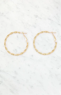 LA Hearts Twisted Hoop Earrings