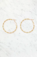LA Hearts Twisted Hoop Earrings