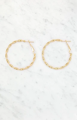 LA Hearts Twisted Hoop Earrings