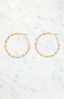 LA Hearts Twisted Hoop Earrings