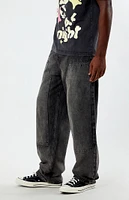 PacSun Black Acid Wash Carpenter Extreme Baggy Jeans