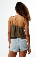 Your Favorite Rylie Embroidered Tie Front Top