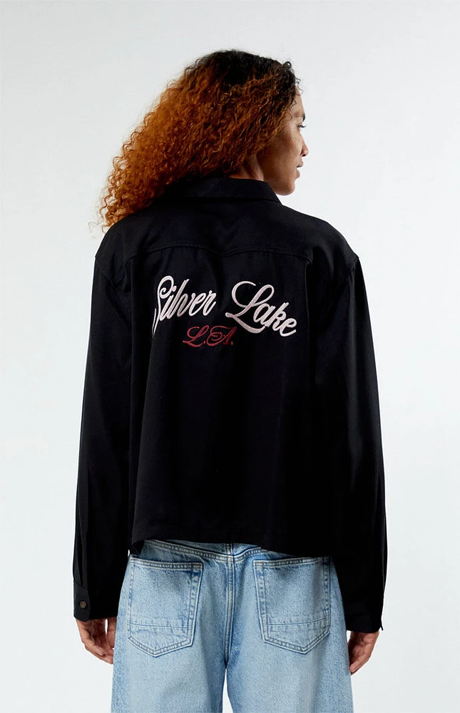 Silver Lake Embroidered Long Sleeve Camp Shirt