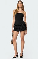 Edikted Sofia Boned Ruffle Mini Dress
