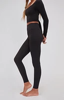 PAC 1980 WHISPER Black Active Franchise Yoga Pants