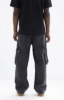 PacSun Black Wash Baggy Cargo Jeans