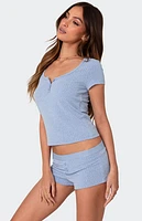 Edikted Lorelei Printed Pointelle Top