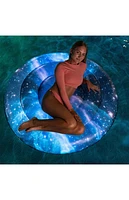 PoolCandy Illuminated LED Jumbo Inflatable Butterfly Nebula Galaxy Island Pool Raft
