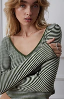 LA Hearts Woodland V-Neck Sweater