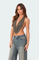 Edikted Scoop Neck Open-Back Crop Top