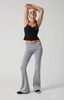 PAC 1980 Active Fold-Over Waistband Flare Yoga Pants