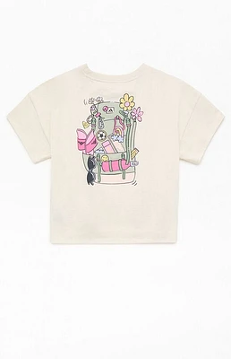 adidas Kids Oatmeal Dropped Shoulder Heather T-Shirt