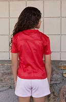 PacSun Kids 20 Red Mesh Soccer Jersey