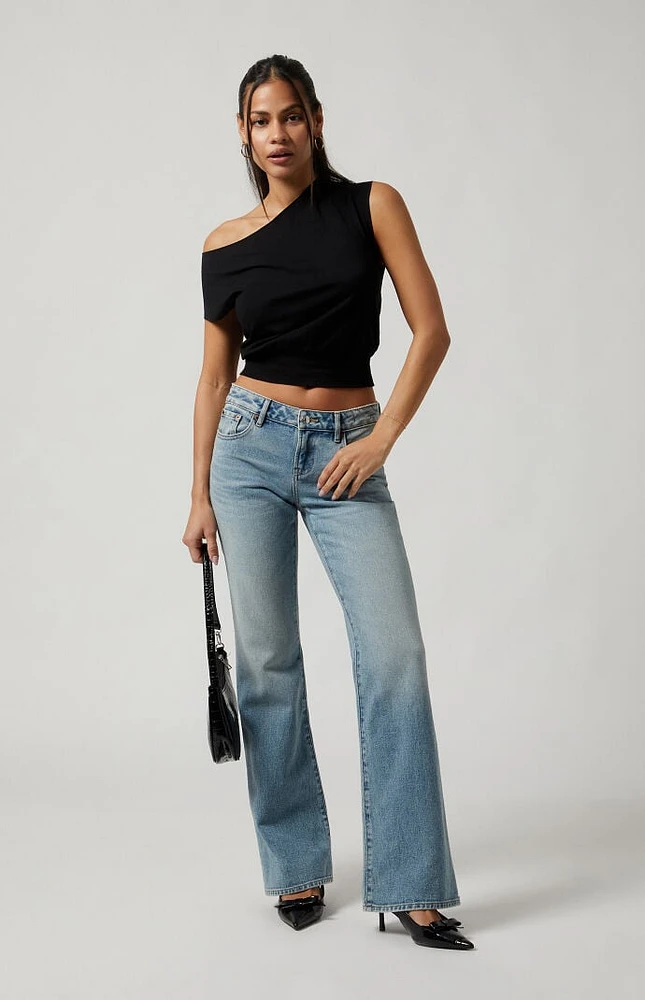 PacSun Jade Low Rise Bootcut Jeans Light Indigo