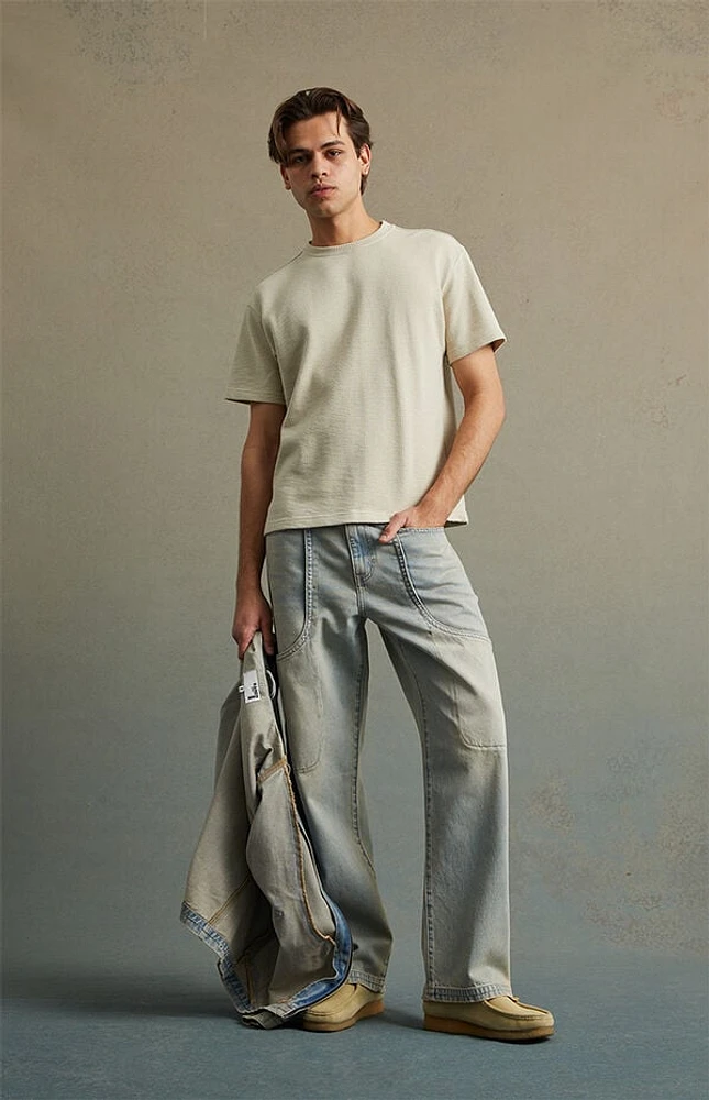 RARE DNM EDIT Tinted Light Indigo Curve Pocket Baggy Jeans