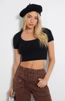 LA Hearts Mia Cropped Sweater Top