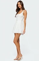 Edikted Reina Embroidered Cotton Mini Dress