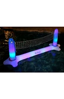 PoolCandy Inflatable Illuminated LED Volleyball Game Set