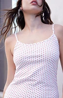 John Galt Red Heart Print Skylar Pajama Tank Top