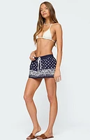 Edikted Hidi Bandana Print Mini Skirt