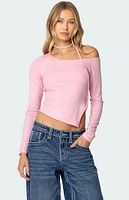 Edikted Asymmetric Two Piece Choker Top