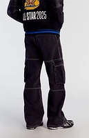 Pacsun Black Contrast Stitch Extreme Baggy Cargo Jeans