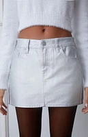 PacSun Foil Mid Rise Mini Skirt