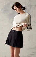PacSun Black Pleated Cargo Mini Skirt