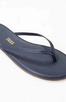 TKEES Women's Navy Liners Sandals