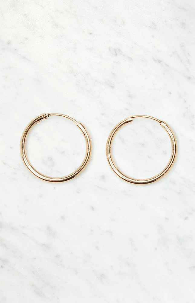 John Galt Thin Hoop Earrings