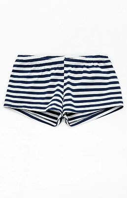 John Galt Blue & White Striped Boxer Boyshorts
