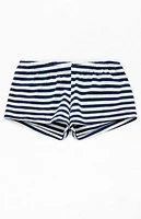 John Galt Blue & White Striped Boxer Boyshorts