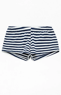 John Galt Blue & White Striped Boxer Boyshorts