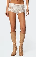 Edikted Peyson Sheer Lace Shorts