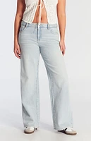 PacSun Casey Low Rise Baggy Jeans Light Indigo Wash