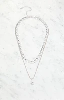 LA Hearts Puffy Star Layered Necklace